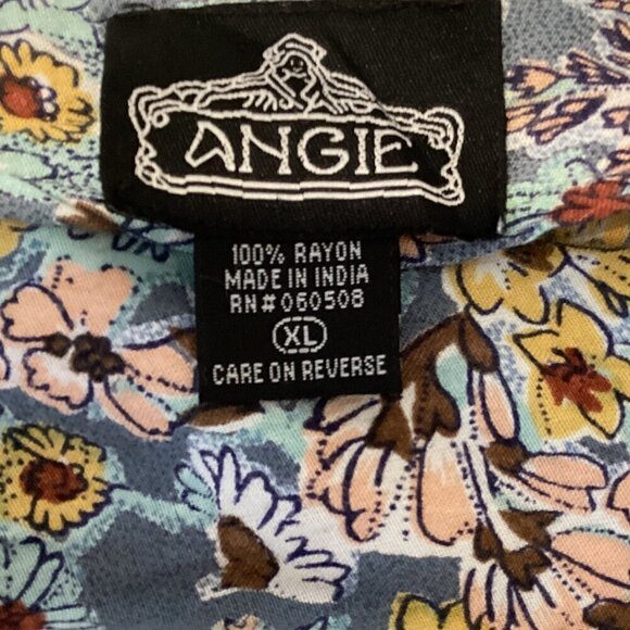 Angie Floral Surplice V-Neck Mini Dress Sz XL #294L - Picture 6 of 7